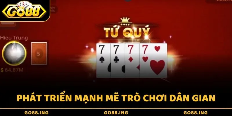 Sảnh ON Casino còn phát triển mạnh các trò chơi bài dân gian